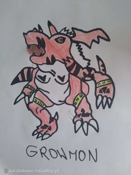 Growmon Attack