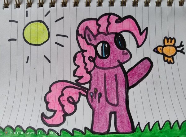 Pinkie Pie wita ptaszka - My little pony 