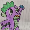 Spike holding a gem - my little pony   ::  